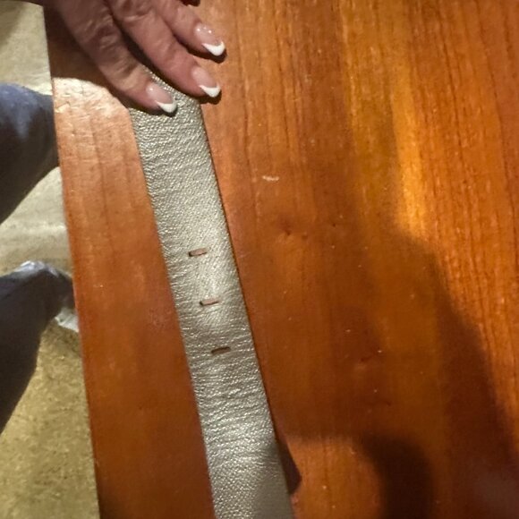 Salvatore Ferragamo Beige Textured Leather Belt with Gold Buckle 95 cm - Picture 9 of 10